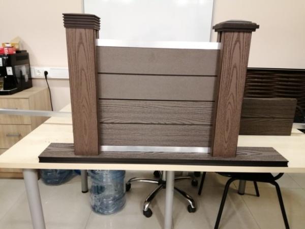 Забор сборный Ecodecking Техно 1000х2000 Шоколад