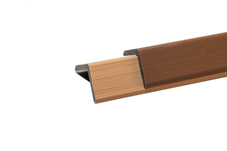 Уголок торцевой Экодекинг Скай коэкструзия 45х45х3000 Тик